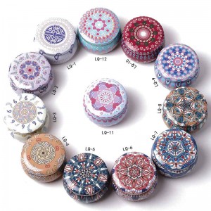 Candle Jar Miotal Frosted An féidir le Tin Pacáistiú Candy 77 * 50mm